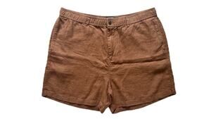 Todd Snyder 5” Linen Beachcomber Shorts Size XXL Cigar NWT